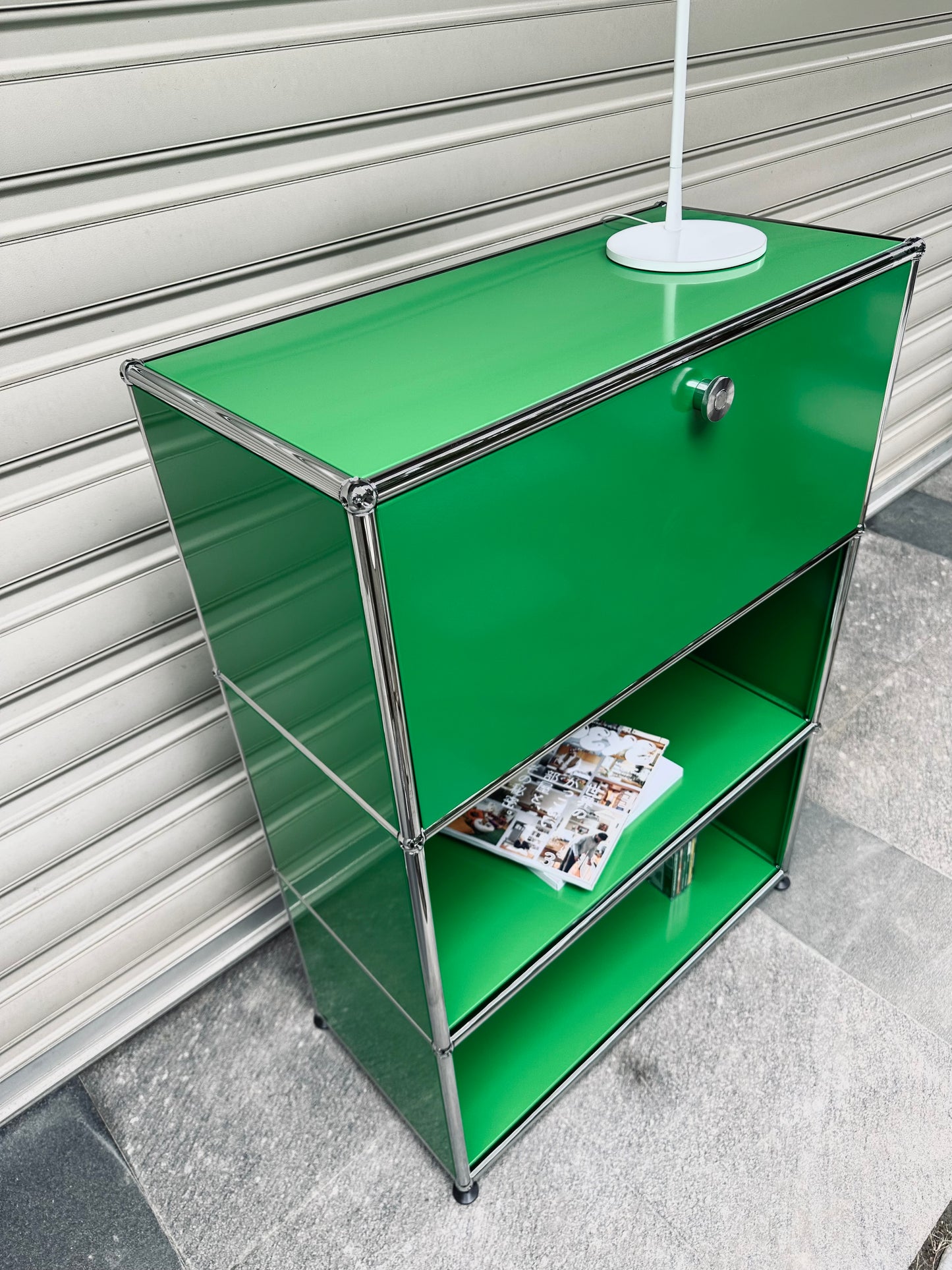 🇨🇭USM Haller瑞士製經典家具 " GO Green" HighBoard 三層展示收納櫃